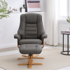 Sardinia Recliner Chair & Footstool in Cinder